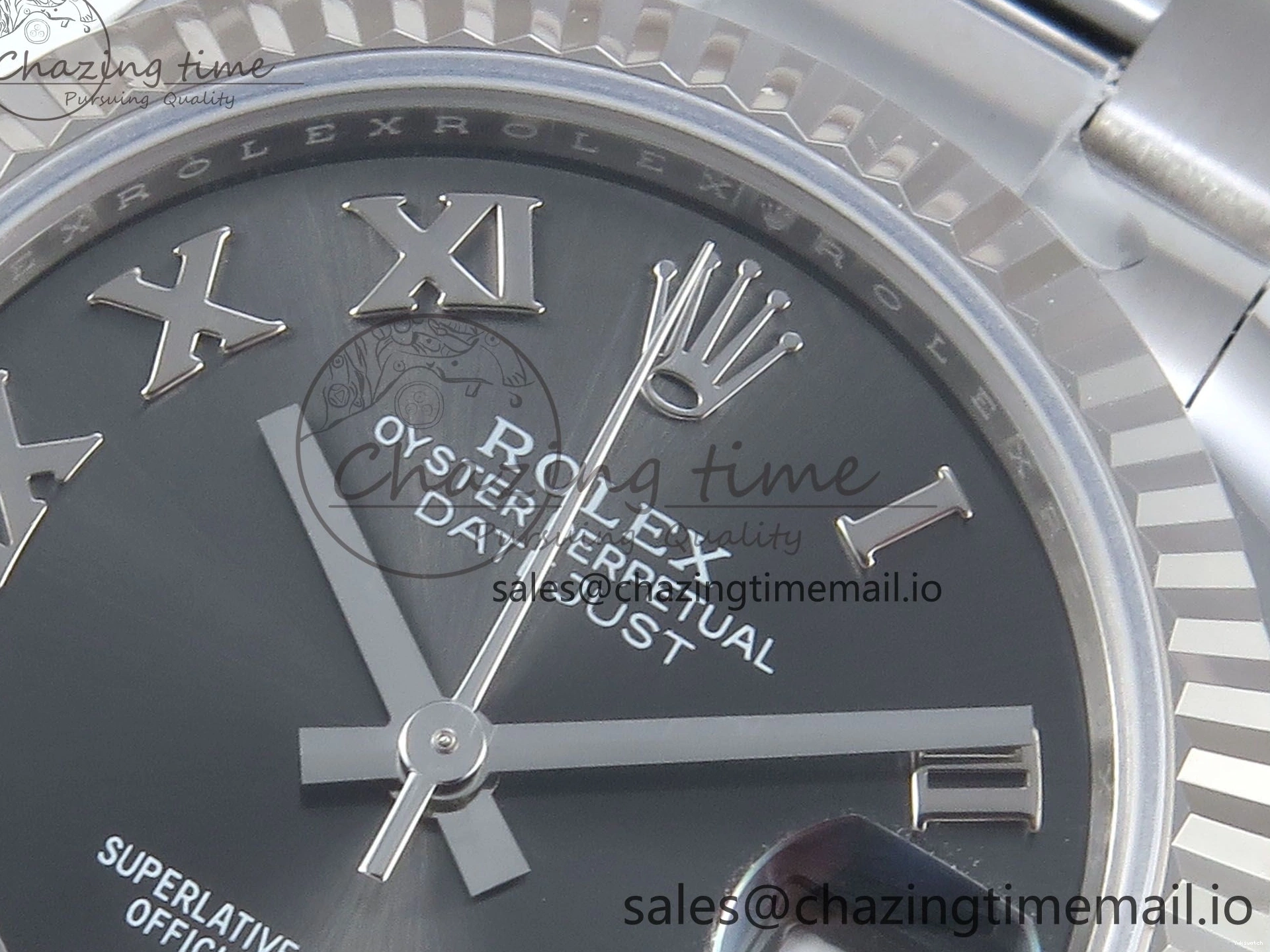 Steel Best 1:1 Diamonds Roman on Dial Bracelet ETA DateJust 904L 2688 Edition ARF Oyster 278274 SS 31 Gray 0308